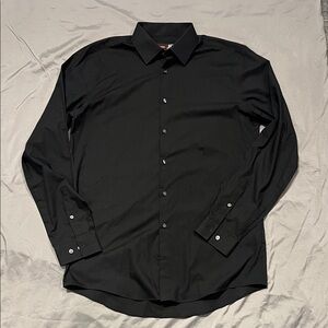 JF J.Ferrar Classic Black Dress Shirt